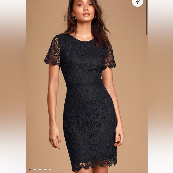 Lulu’s Quality Time Black Crochet Lace Mini Dress XS - Picture 16 of 17